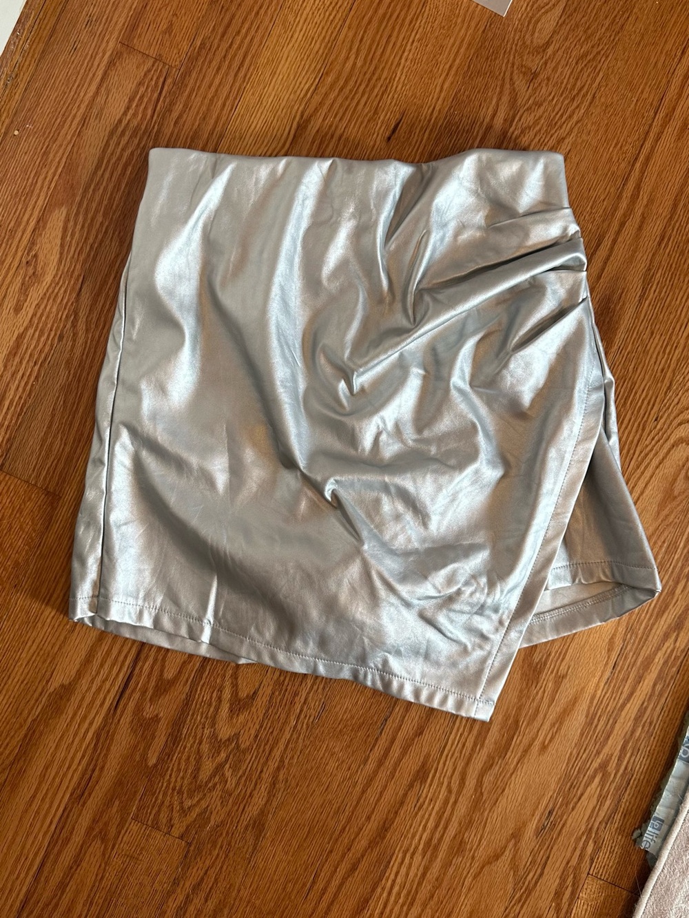 Silver Metallic Women’s Skort